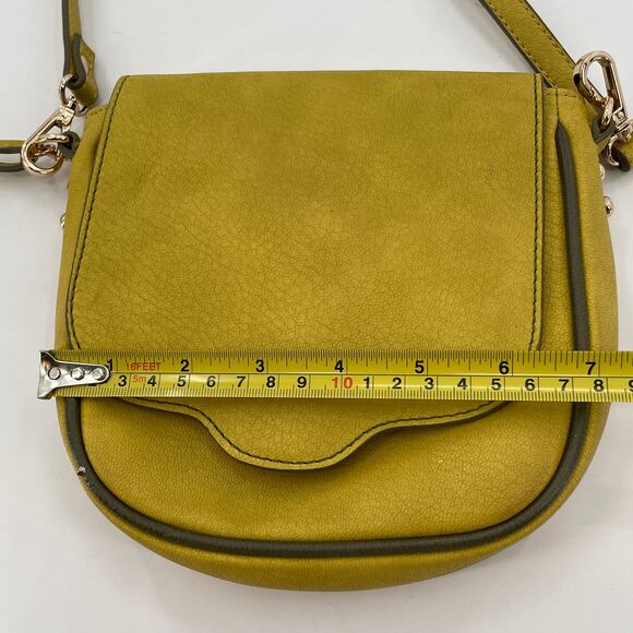 Steve Madden Mustard Yellow Leather with Tassel Crossbody Purse Bag - Picture 12 of 13